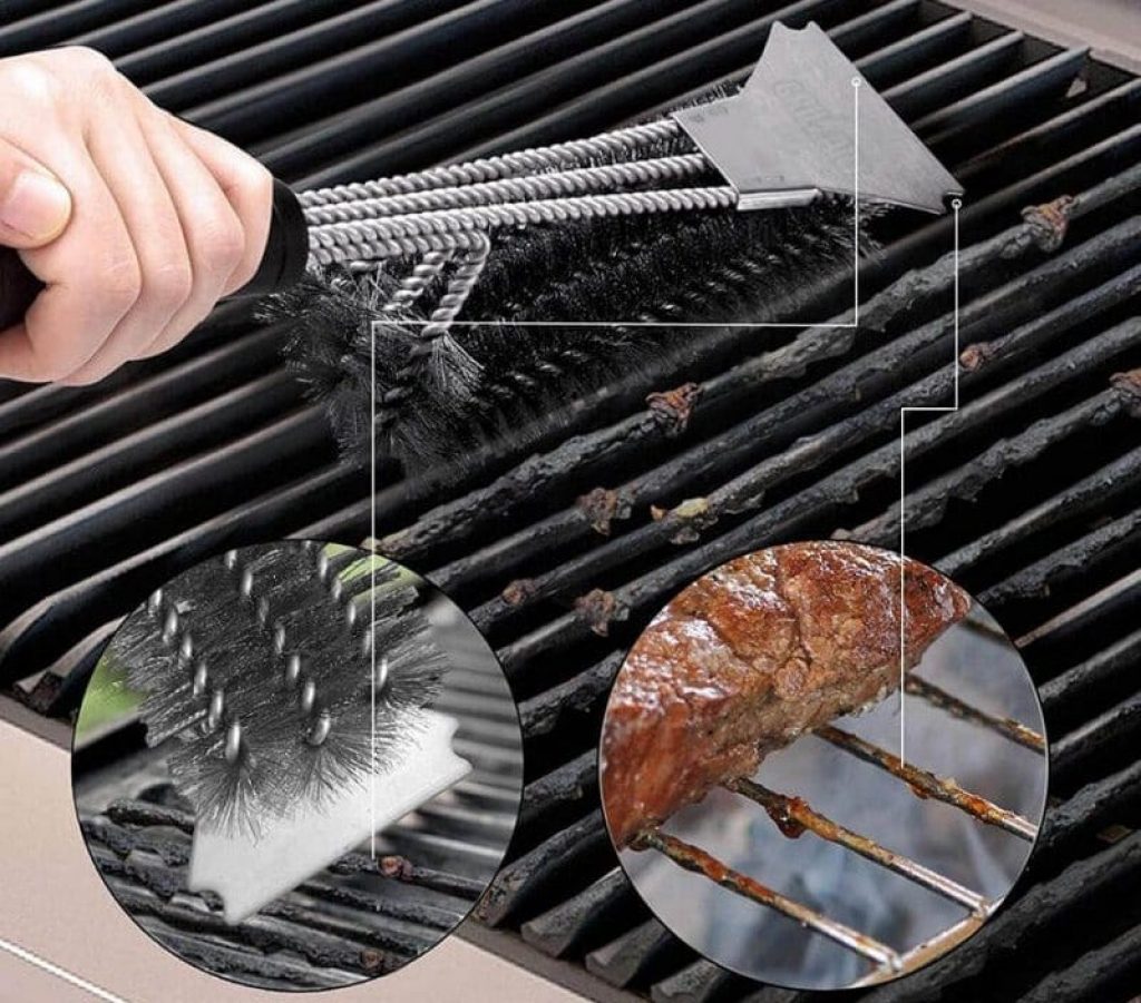 How to use grill brush