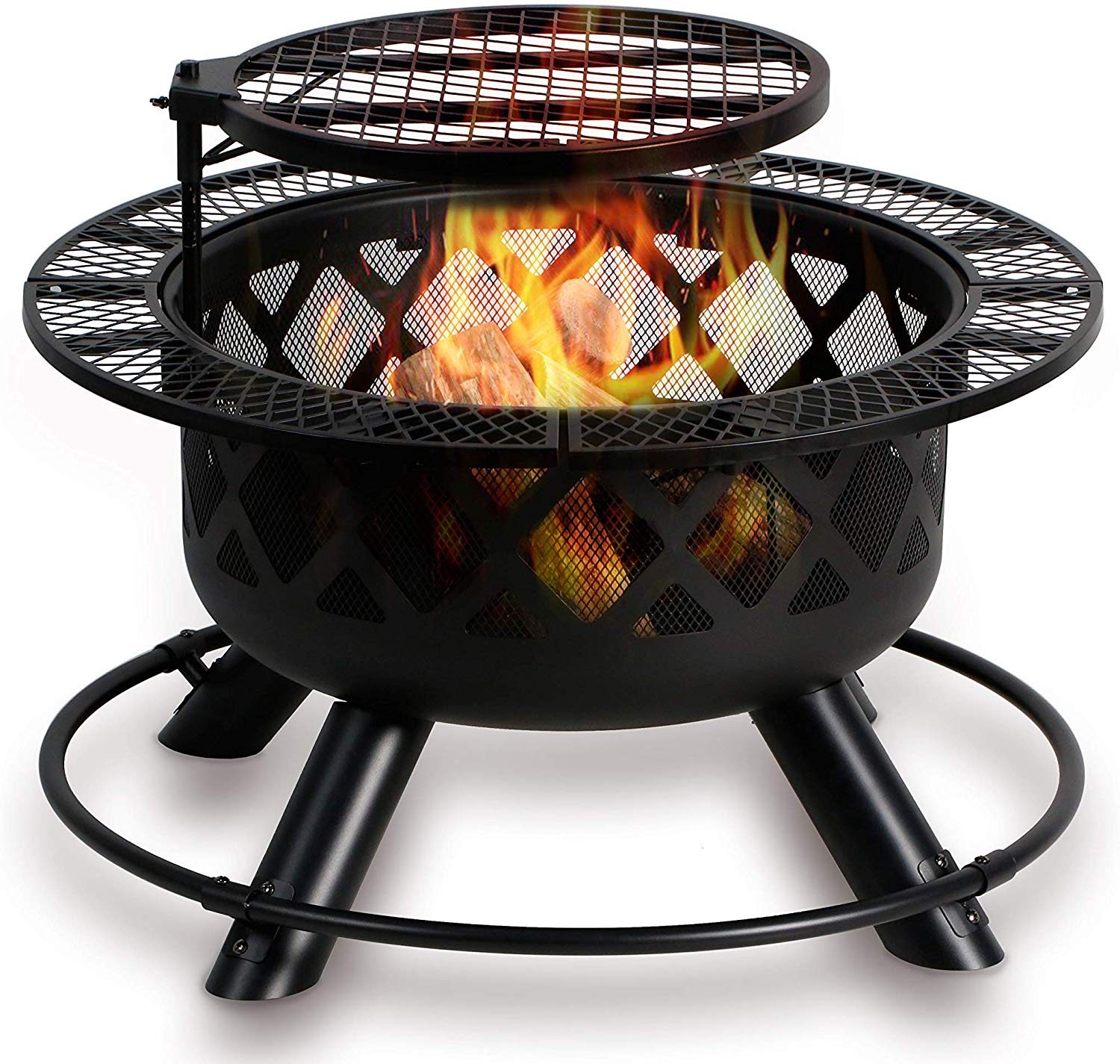 5 Best Fire Pit Grills Dec 2021, Square Fire Pit With Bbq Grill