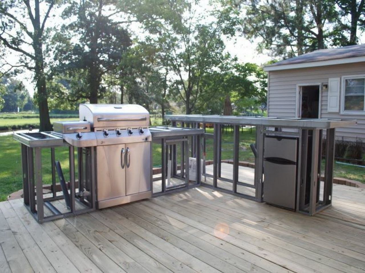 Build A Bbq Island With Metal Studs, How To Build A Outdoor Kitchen Island With Metal Studs